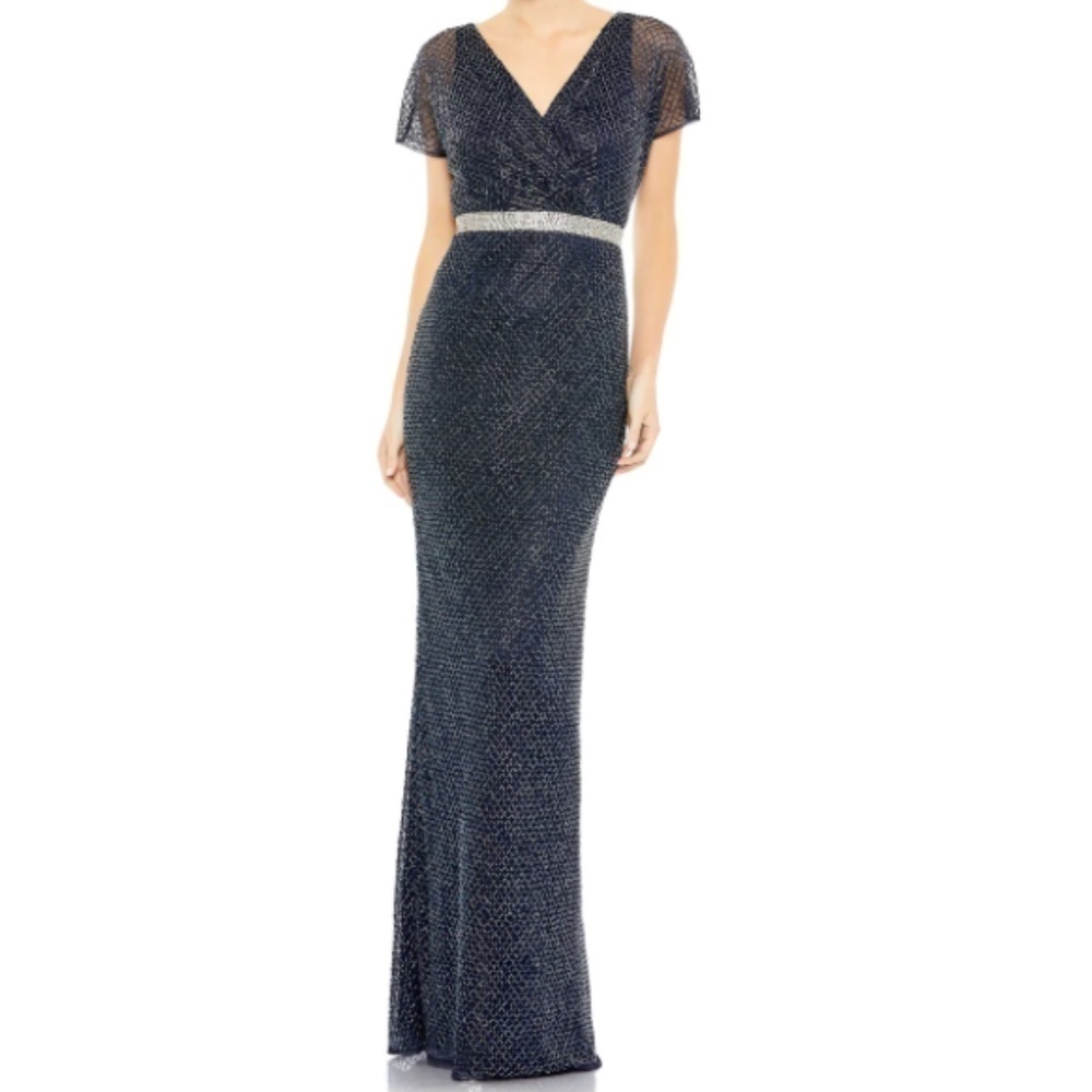 MAC DUGGAL Wedding Bridal Formal Cocktail Black Tie Long Gown • Size 12 NWT